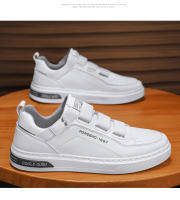 Zapatos Vulcados Para Hombre Malla Transpirable Cuero PVC Antideslizante Cómodo Suela Gruesa Talla Grande Zapatillas Blancas - details 15