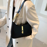 Bolso De Hombro De Lujo Pequeño Para Mujer En Cuero PU Versátil Con Cierre De Cremallera Bolsa Abrazadera Moda Sensación Avanzada - details 1