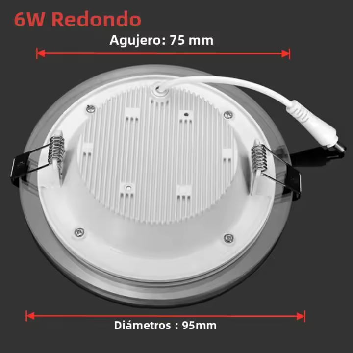 Lámpara De Techo Revestida LED Recubrimiento De Vidrio 6W 9W 12W 18W Fuente De Alimentación AC 85-265V Con Controlador Integrado Para Foyer - 1