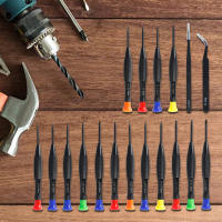 Juego De Destornilladores Magnéticos Mini 25Pcs Antideslizantes Con Mango Cabezas Métricas Pentagonales Torx Plano Cruzado Y Multifuncional De Acero Cromo-vanadio - details 4