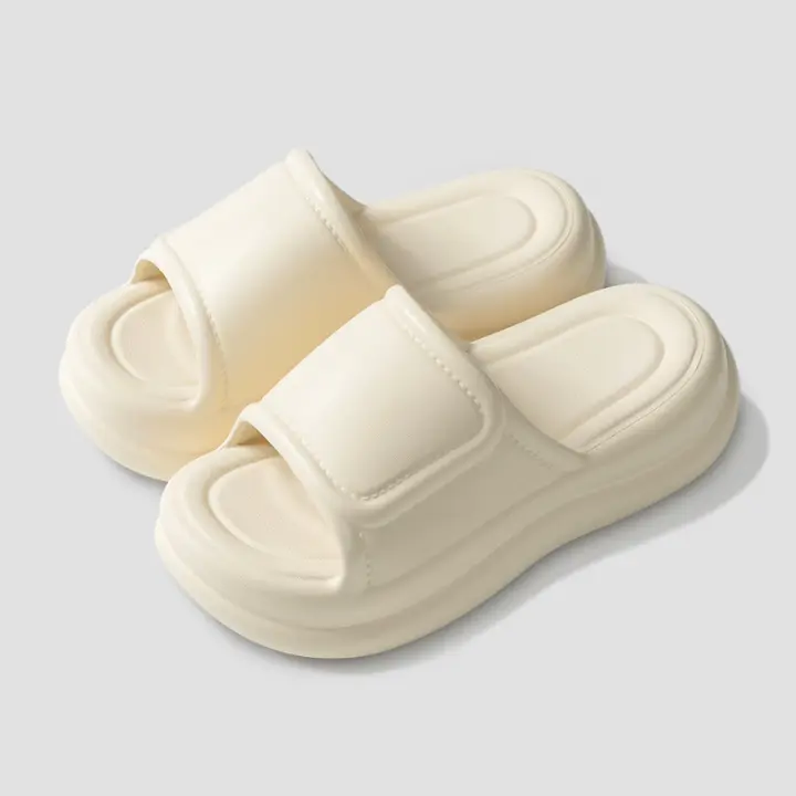 Mov-Zapatillas de suela gruesa que mejoran la altura para mujer para uso al aire libre en verano, versión coreana, informales y versátiles para uso en interiores y hogares, novedad de 2025. - 1