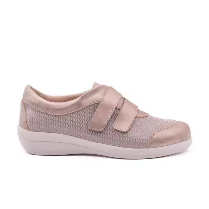 Zapato Ancho Especial Velcro Mujer Doctor Cutillas 43621 Beige - 1