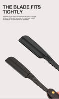 Cuchilla De Afeitar Para Hombres Barbería Herramienta De Peluquero Acero Inoxidable Plegable Con Hojas Interchangeables Barba Y Cara - details 4