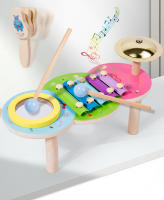 Juego De Música Para Bebés Y Niños Tabla De Música Multifuncional De Madera Set De Batería Educativo Juguete Musical Para Niños Regalo Para Bebé - details 25
