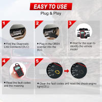 Lector De Códigos OBD2 V100 Herramientas De Diagnóstico Para Coche Scanner OBD 2 Universal Con Pantalla Digital Plug And Play - details 12