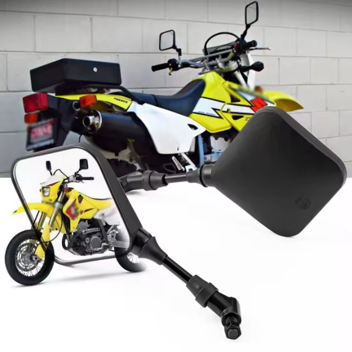 Espejos Lateral De Motocicleta Para Suzuki DR 200 250 350 400 650 DRZ 400 650 2PC Negro Dual De Visión Trasera Accesorios De Motocicleta - 1