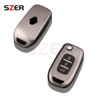 Funda De Llave De Coche TPU Para Renault Kadjar Captur Megane Sandero Stepway Logan Clio 5 Arkana 2020-2023 Kwid 2023 Cubierta Flip Key - details 1