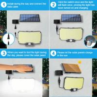 Lámpara Solar Exterior Con Sensor De Movimiento 234LED Luz De Seguridad Impermeable Para Jardín Y Garage Modos Múltiples Luz De Pared Solar Moderna - details 7