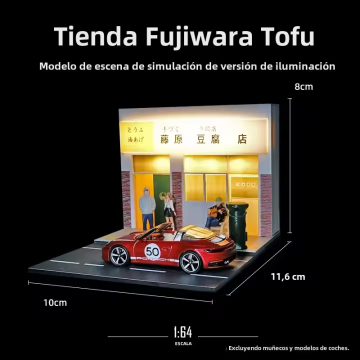 Modelo De Tienda De Conveniencia 1/64 Con Luz Decoración De Escena De Simulación Sin Muñecas Ni Modelos De Coches (Excluye Muñecas Y Modelos De Coches) - 1
