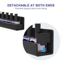 Organizador De Esmaltes De Uñas En Acrílico Negro Con 4 Estantes De 15 Pulgadas Para 48-66 Botellas Rack De Pared Multiusos - details 1