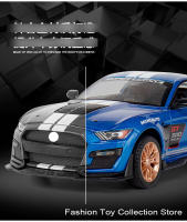 Modelo De Coche De Aleación Mustang Shelby GT500 1:24 Con Sonido Y Luz Vehículo De Retroceso Juguete De Decoración Para Niños - details 2