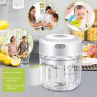 Cortador De Alimentos Eléctrico Mini 100/250ml USB Sin Cable Molidor De Ajo Para Cocina Herramienta De Frutas Y Vegetales - details 1