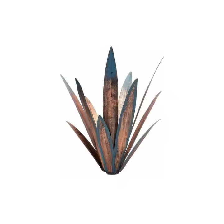 Adorno de Agave y Tequila Escultura de metal Planta de agave Decoración de interiores Adorno de agave para Jardín de metal Pintado - 1
