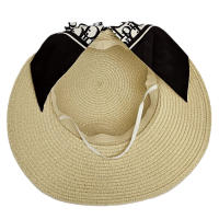 Kebedo Moda Sombrero de Paja para Mujer ir a Playa en Verano Pamela Ajustable Talla Única Visera ancha con protección solar - details 6