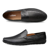 Zapatos De Cuero Genuino Para Hombre Casual Lujo Mocasines Suaves Transpirables Botines Slip on Barco Talla Grande 37-47 - details 35