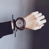 Reloj Retro Para Hombre De Lujo Con Correa De Cuero PU Reloj De Pulsera Militar Táctico De Gran Dial Calendario Completo Movimiento De Cuarzo - details 10
