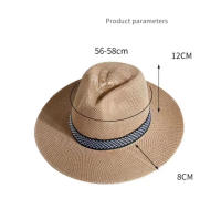 Sombrero para El Sol Hombre,Verano Paja Sol Sombrero de Paja, perfecto para hacer senderismo, Playa, cycling y montañismo. - details 1