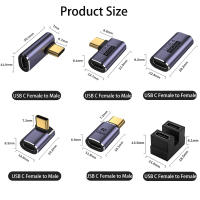 Adaptador De Carga Rápida USB-C a Tipo C 40Gbps OTG C-Type 90 Grados USB4.0 100W 5A Adaptador De Datos Para MacBook 8K60HZ - details 11