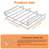 Organizador De Tablas De Cortar En Acero Inoxidable Para Armario Colgante Soporte De Cubierta De Olla Rack De Almacenamiento - details 3