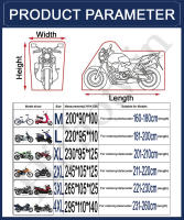 Cubierta De Motocicleta Hithotwin M-4XL Impermeable Y Protección UV Para Todas Las Estaciones Cubierta De Moto Para Exteriores E Interiores Cubierta De Lluvia Para Scooter - details 11