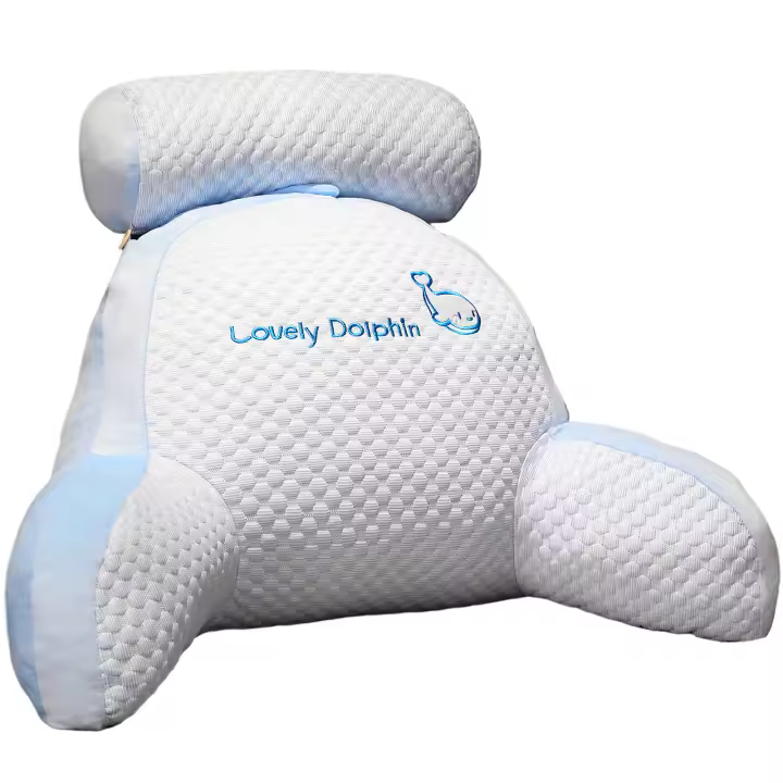Cojín De Lectura Triangular Suave Grande Soporte Lumbar Cintura Para Dormitorio Oficina Sofa Almohada De Tirar De Cojín De Espalda - 1