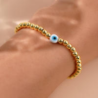 Pulsera De Mujer Estilo Bohemio Hecha a Mano Con Cuentas De Cobre Y Piedra De Hierro Temática De Playa Moda De Verano - details 3
