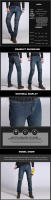 Clásicos Jeans De Motocicleta Negros Y Azules Con Protección De Rodilla Y Cadera Pantalones De Carreras Motocross Para Motorbike Ciclismo Protección Contra Choques - details 12