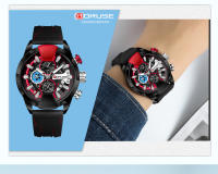 Reloj Boruse Para Hombre Rojo Impermeable Cronógrafo Reloj De Pulsera De Negocios Con Calendario Reloj Masculino Regalo Perfecto - details 11