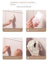 Bandeja De Papel Plástico Para Cocina Y Baño Con Almacenamiento En Pared Montaje En Pared Flip-Top Capa Superior Simple - details 11