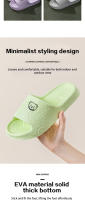 Pantuflas De Ducha Para Mujer Plataforma Gruesa Planas Dibujos De Oso Y Gato Verano Playa Sandalias De Playa Para Damas Pantuflas Caseras Con Dibujos Animados - details 3