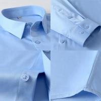 Camisa Social Para Hombre Antienvejecimiento Cuello En V Manga Larga Ajustada Blusa Negocios Blanco Oficina Tallas 5XL 6XL - details 6