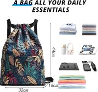 Mochila plegable de la cuerda de la prenda impermeable del bolso de la cuerda con el peso ligero del compartimiento de bolsillo - details 0