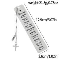 Marcadores De Páginas De Acero Inoxidable Con Cruz Engrava Letras Religión Trenzas Jesús Herramienta De Lectura Para Libros Enthusiasts - details 12