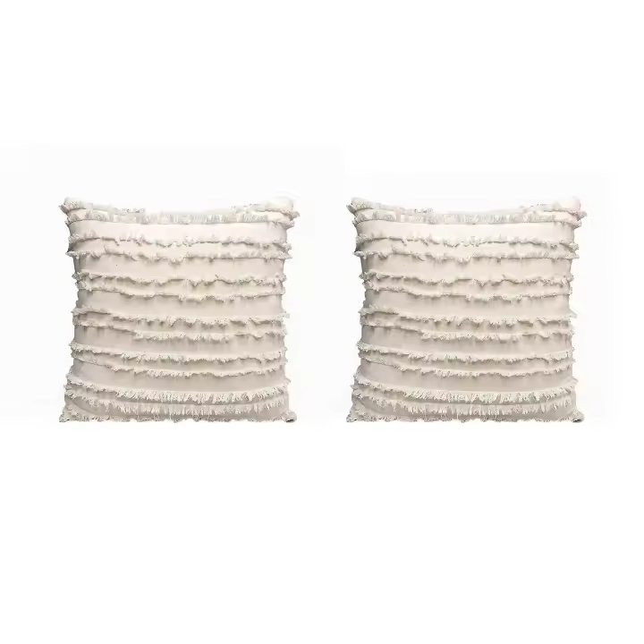 Throw Pillow Cover, Juego de 2, 18x18 pulgadas Látex Decorativo Patrón Sham Funda Almohada PARA EL Sofá, Coux - 1