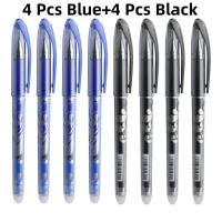 8Pcs/Set Bolígrafos De Gel Erasables Recargables Para Escuela Material Plástico Tinta Azul Negra Punto De Escritura 0.5mm - details 5
