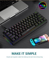 Teclado Mecánico De Juego Mini K620 RGB Con Retroiluminación Teclas Personalizables Y Hotswap USB Para PC Rosa Y Blanca - details 9