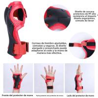 Casco Ajustable Para Niños Con Equipamiento Deportivo Protección De Rodillas Codos Y Muñecas Para Niños Y Niñas Ciclismo Patinaje Scooter - details 1