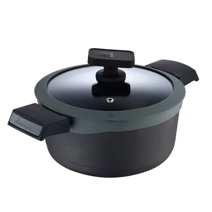 Masterpro Cacerola Aluminio Fundido 20x10cm | Tapa Incluida - 1