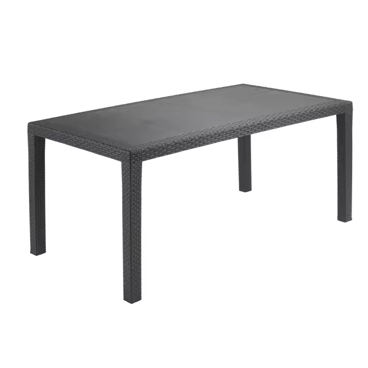 PROGARDEN Mesa Resina Joker 138x78 Cm Antracita - Alta Calidad - 1