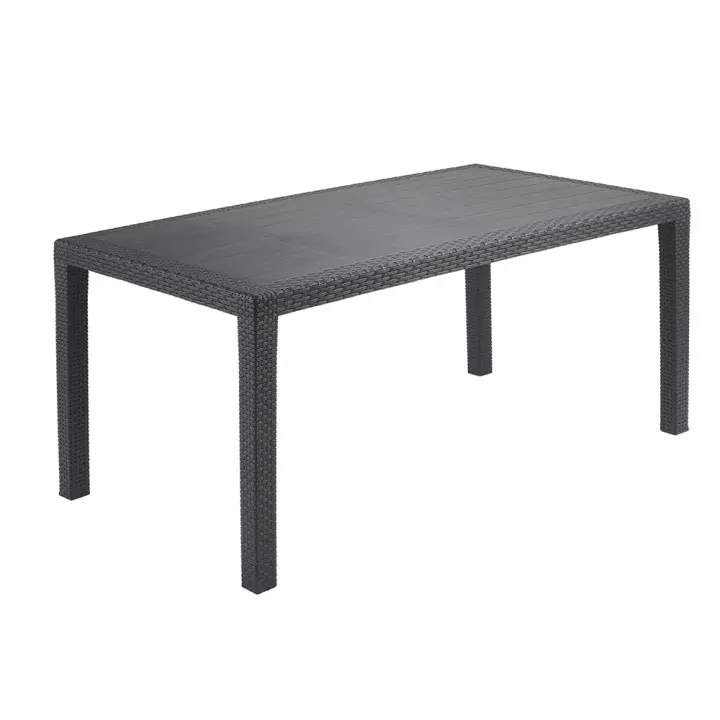 PROGARDEN Mesa Resina Joker 138x78 Cm Antracita - Alta Calidad - 1