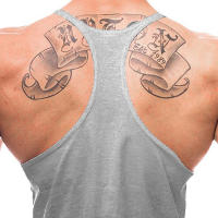 Camiseta Deportiva Hombre Sin Mangas Algodón Transpirable Estampado Cruzado Para Gimnasio Y Correr Top De Entrenamiento Fitness Con Dorsal Y - details 6