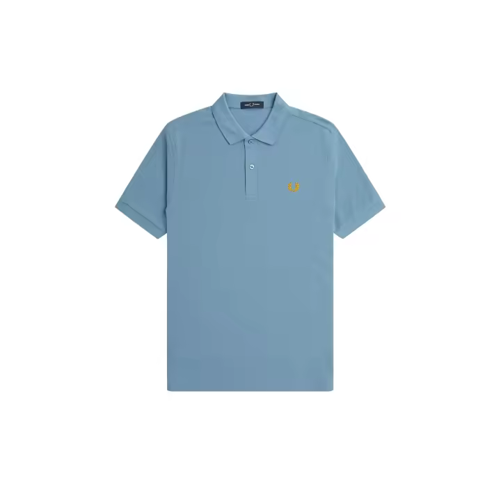 Fred Perry Slim Fit Plain Polo Ash Blue / Golden Hour - 1
