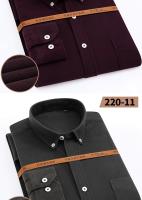 Camisa Larga Para Hombre Córdón Casual Otoño Invierno Color Sólido Cómodo Suave Moda Simplicidad Algodón Estilo Casual Cuello Cuadrado Botones Sencillos - details 14
