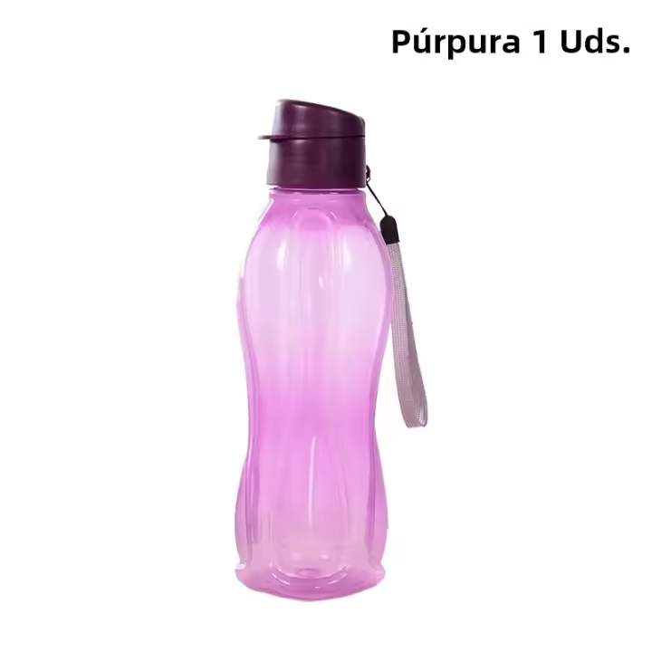 Botella De Deporte Portátil De Plástico 800ML Gran Capacidad Color Sólido Botella De Agua Espacial Para Exteriores - 1