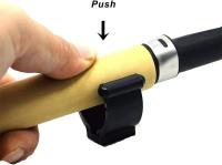 20 piezas de clips de almacenamiento de caña de pescar, clip de soporte de billar para montaje en pared, accesorio de soporte de organizador de varilla (negro) - details 2