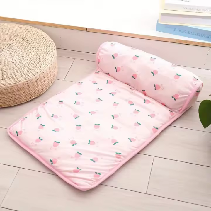 Alfombra De Descanso Para Perros Con Cojín KAMANLONG Verano Almohadilla De Enfriamiento Cómoda Para Mascotas Pequeñas Forma Cuadrada Material De Algodón Impresión De Frutas - 1