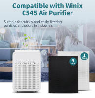 Filtro HEPA Verdadero Con Carbón Activado Reemplazo Compatible Con Purificador De Aire Winix Modelos C545 P150 B151 9300 Set Único - details 0