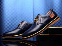 Zapatos De Cuero Para Hombre Moda Primavera Otoño Casual Lace-up Formales Negocios Bodas Vestido Zapatos Talla Grande 38-48 - details 11