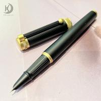 Pluma Fuente De Lujo Elegante De Laca Negra Con Acabado En Oro Para Hombres Y Mujeres Regalo Ideal Profesional Con Punta Fin 0.38mm - details 2