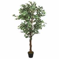 vidaXL Árbol Ficus Artificial Planta Falsa Decoración Verde Dimensiones 80 cm (378 hojas),  120 cm (630 hojas),  150 cm (756 hojas) y mas - details 4